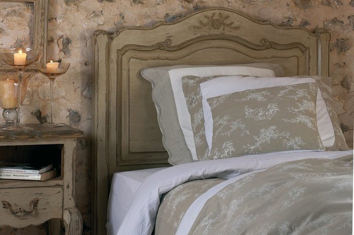 Кровать Поместье бежевого цвета 90х190   - лучшие Кровати для спальни в INMYROOM