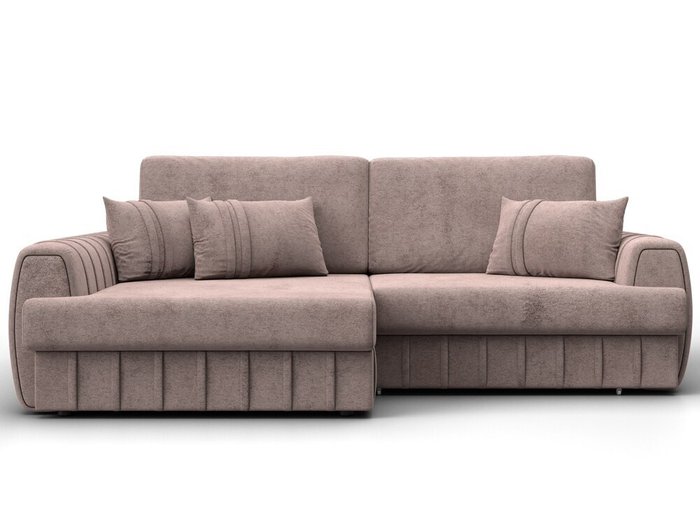 Угловой диван-кровать Лига-057 темно-бежевого цвета левый - купить Угловые диваны по цене 85990 Угловой диван-кровать Лига-057 темно-бежевого цвета левый - купить Угловые диваны по цене 85990