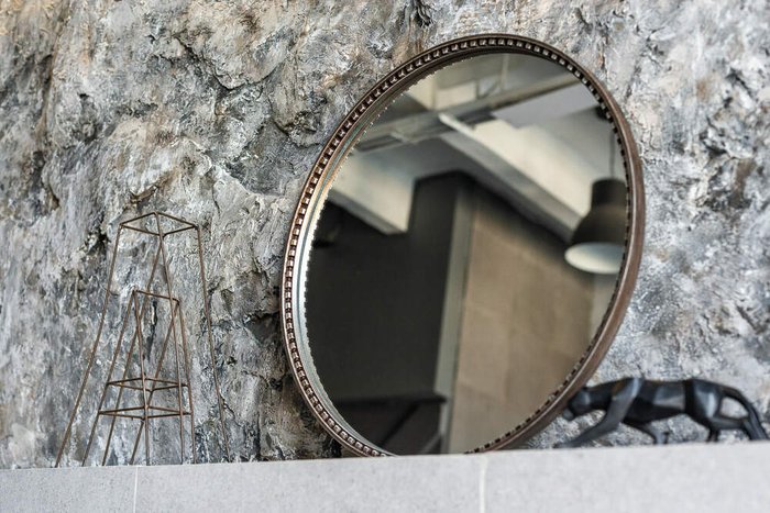 Зеркало настенное Luciano в раме серебряного цвета - купить Настенные зеркала по цене 22000.0