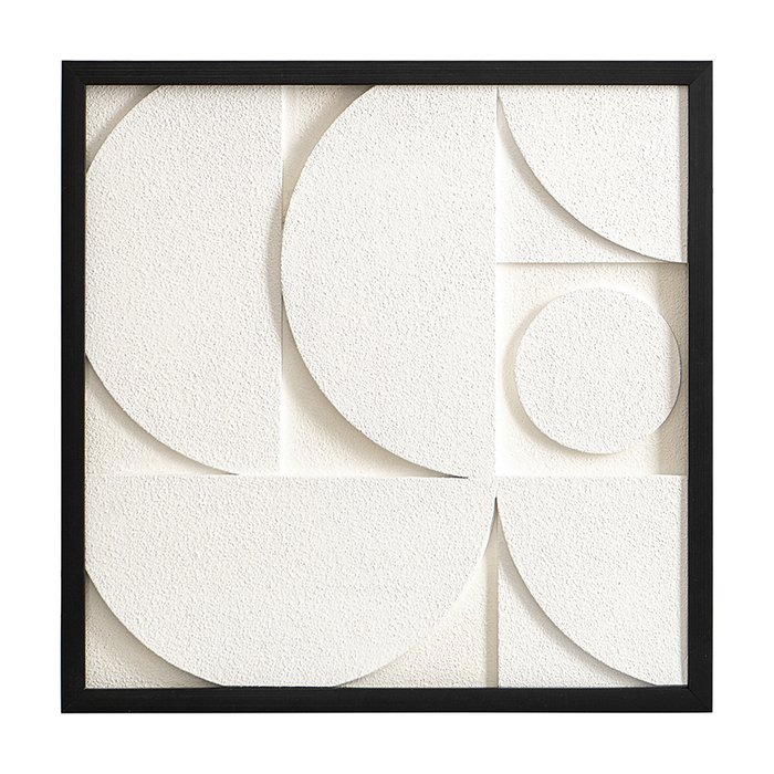 Панно декоративное Minimalism с эффектом 3d 40х40 белого цвета Панно декоративное Minimalism с эффектом 3d 40х40 белого цвета