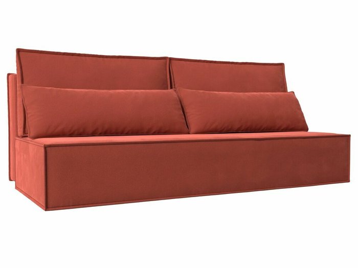 Прямой диван-кровать Фабио Лайт кораллового цвета