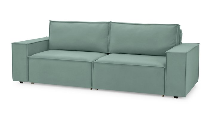 Прямой диван-кровать Софт 2 темно-мятного цвета - купить Прямые диваны по цене 54100.0