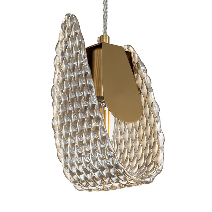Подвесной светильник Fless бронзово-янтарного цвета - лучшие Подвесные светильники в INMYROOM