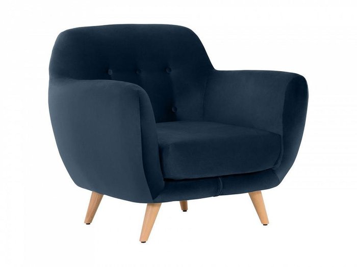 Кресло Loa темно-синего цвета - купить Интерьерные кресла по цене 40860.0