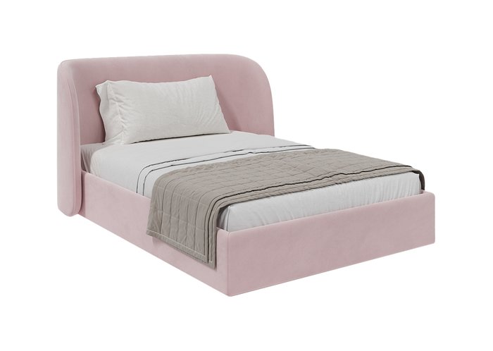 Кровать Classic 140х200 розового цвета с подъемным механизмом