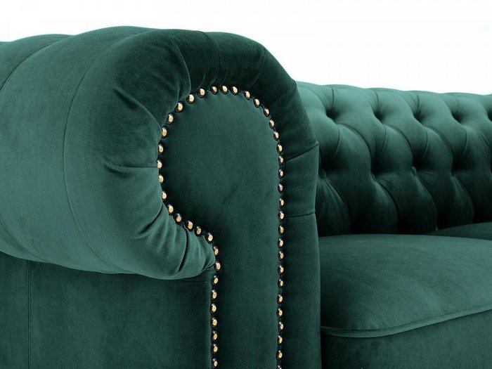 Диван Chester Classic зеленого цвета с черными ножками - лучшие Прямые диваны в INMYROOM
