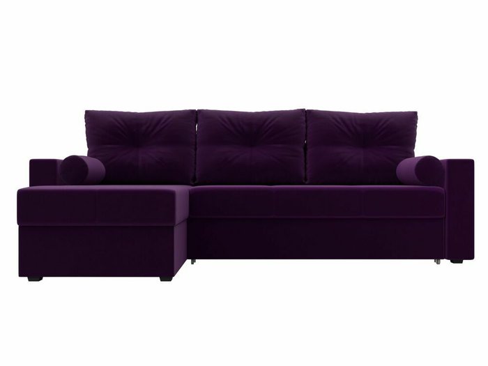 Угловой диван-кровать Верона фиолетового цвета левый угол - купить Угловые диваны по цене 44999.0