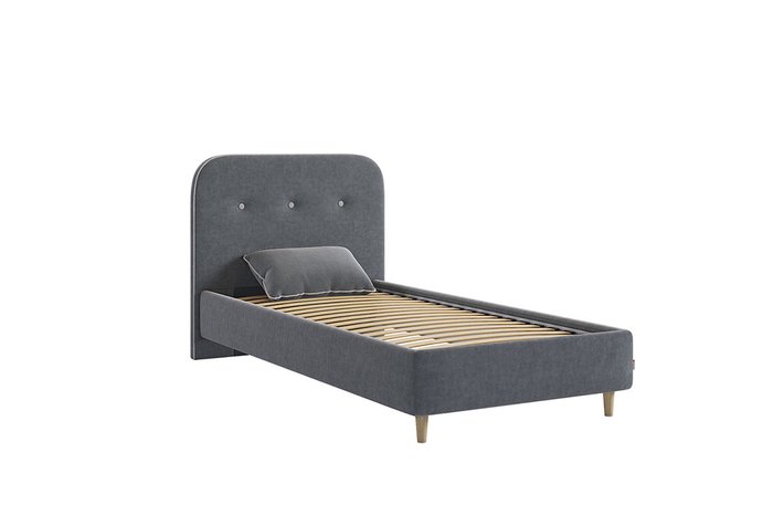 Кровать Лео 90х200 графитового цвета без подъемного механизма - купить Кровати для спальни по цене 17490.0