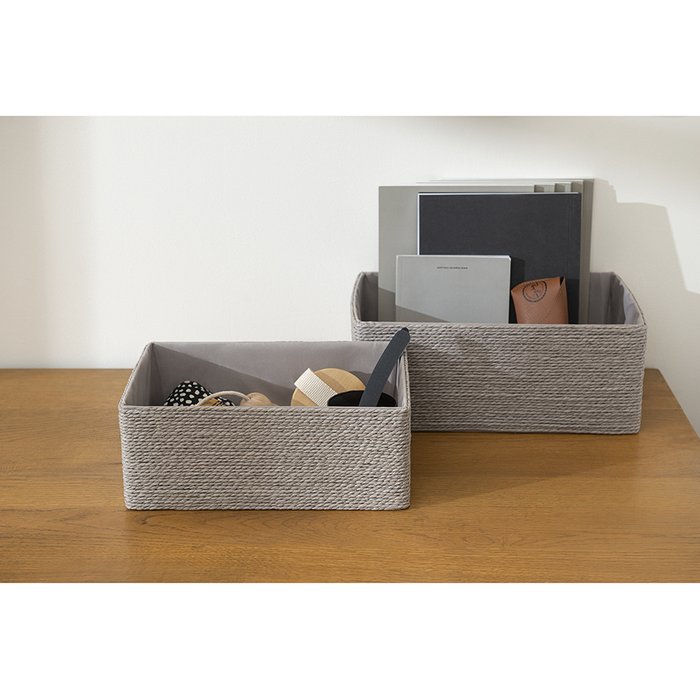Корзина для хранения Lian L светло-серого цвета - лучшие Декоративные коробки в INMYROOM