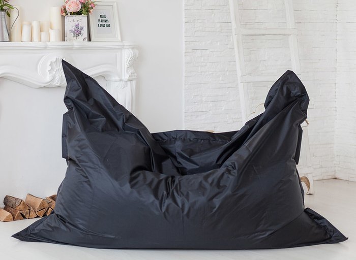 Кресло Подушка черного цвета - купить Бескаркасная мебель по цене 4790.0