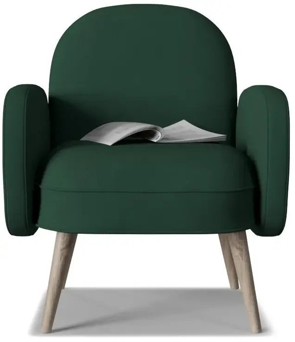 Кресло Бержер темно-зеленого цвета - купить Интерьерные кресла по цене 14000.0