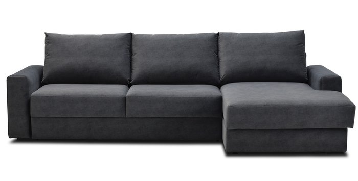 Угловой диван-кровать Вегас темно-серого цвета - лучшие Угловые диваны в INMYROOM