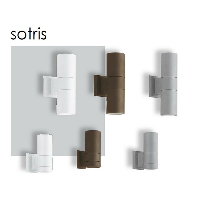 Уличный настенный светильник Sotris коричневого цвета - купить Настенные уличные светильники по цене 3990.0