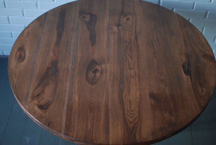 Обеденный стол Oak Slab черно-коричневого цвета - лучшие Обеденные столы в INMYROOM
