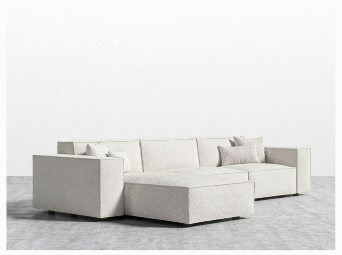 Угловой диван Quadrum молочного цвета - купить Угловые диваны по цене 254000.0