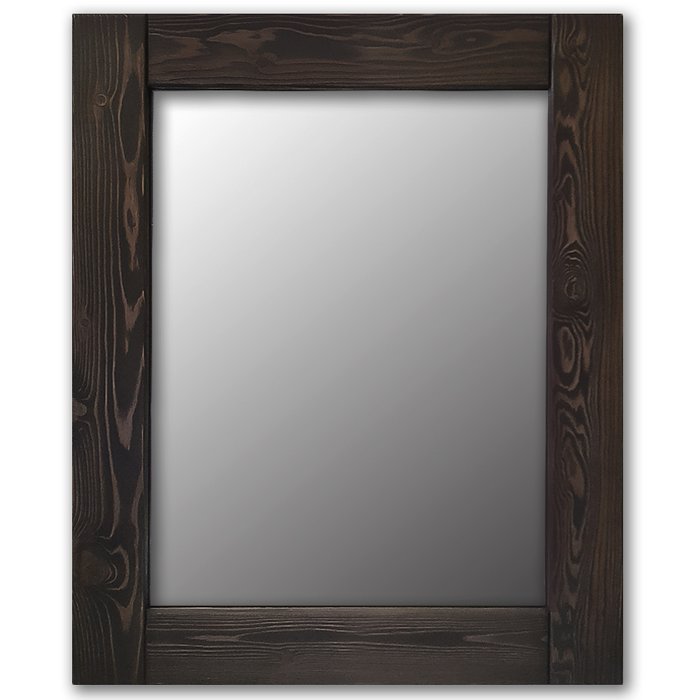 Настенное зеркало Венге 50х65 коричневого цвета