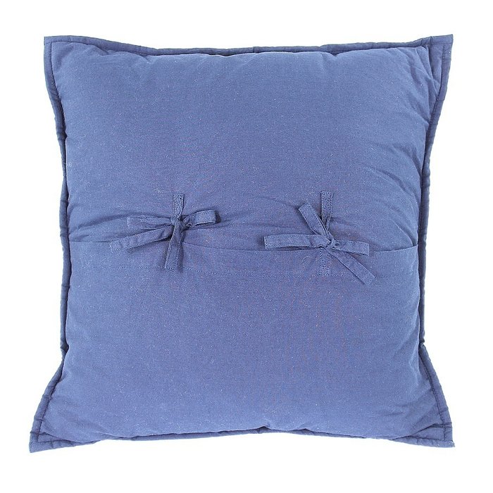 Чехол на подушку бархатный Хвойное утро темно-синего цвета - лучшие Декоративные подушки в INMYROOM