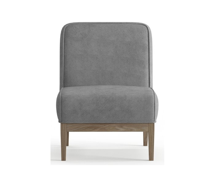 Кресло из велюра Арагорн светло-серого цвета - купить Интерьерные кресла по цене 16490.0
