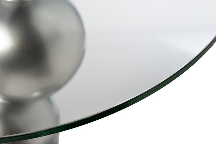 Журнальный столик с круглой стеклянной столешницей  - купить Кофейные столики по цене 57000.0