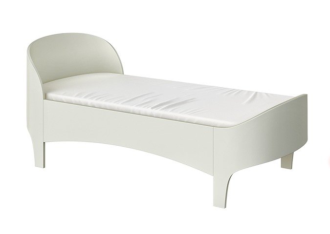 Кровать Elegance 85х185 молочного цвета Кровать Elegance 85х185 молочного цвета
