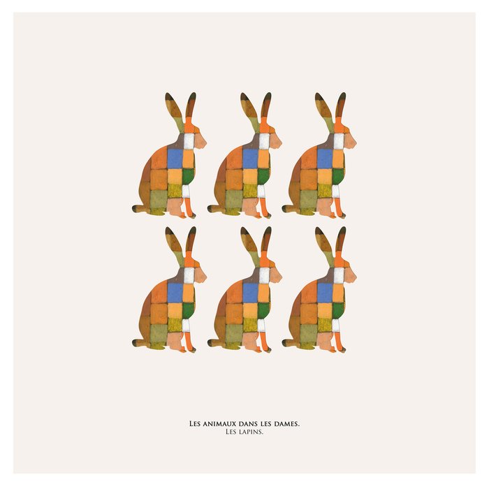 Картина (репродукция, постер): Зайцы в шашках 