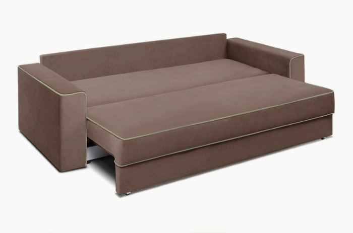 Диван-кровать Санремо коричневого цвета - купить Прямые диваны по цене 46720.0