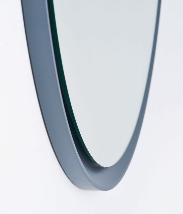 Настенное круглое зеркало Special B в серой раме - лучшие Настенные зеркала в INMYROOM