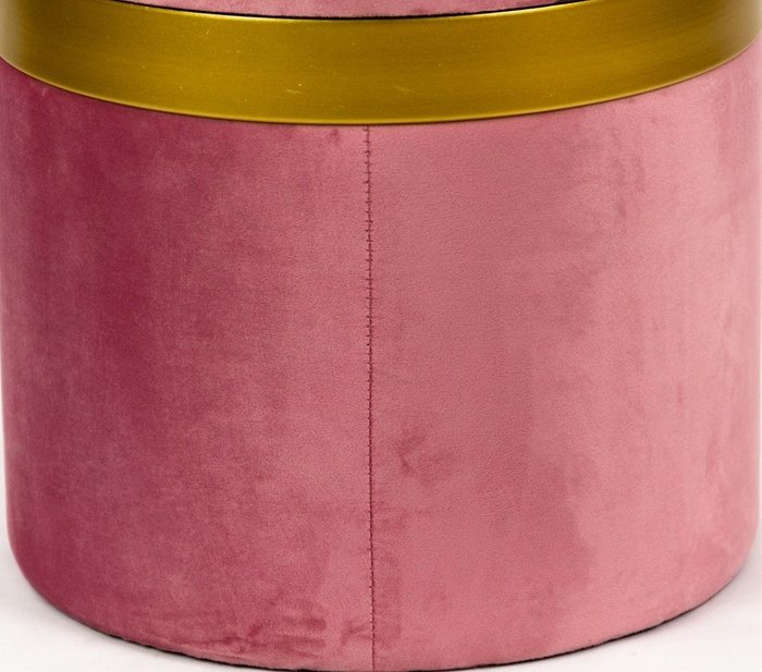 Пуф в обивке из велюра розового цвета  - купить Пуфы по цене 6740.0