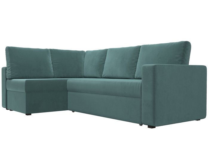 Угловой диван-кровать Оливер бирюзового цвета левый угол - лучшие Угловые диваны в INMYROOM