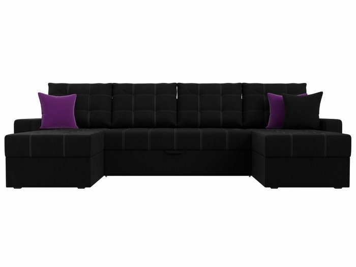 Угловой диван-кровать Ливерпуль черного цвета - купить Угловые диваны по цене 67999.0