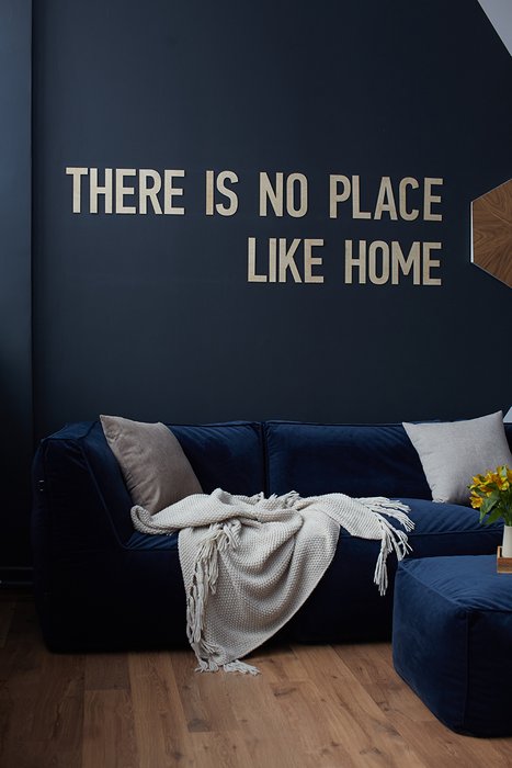 Модульный диван Alfred темно-синего цвета - лучшие Бескаркасная мебель в INMYROOM