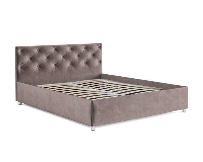 Кровать Классик 160х190 серо-коричневого цвета с подъемным механизмом (вельвет) - лучшие Кровати для спальни в INMYROOM