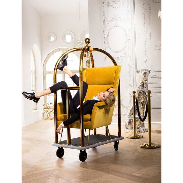 Кресло Vegas желтого цвета - лучшие Интерьерные кресла в INMYROOM