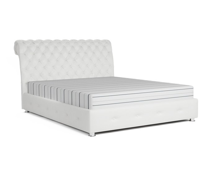 Кровать Эксклюзив 160х192 белого цвета с подъемным механизмом - купить Кровати для спальни по цене 32690.0