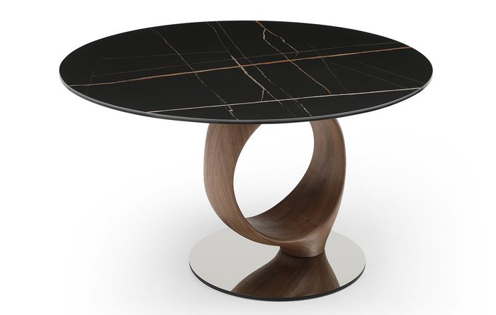 Стол обеденный Oasis с черной столешницей - лучшие Обеденные столы в INMYROOM
