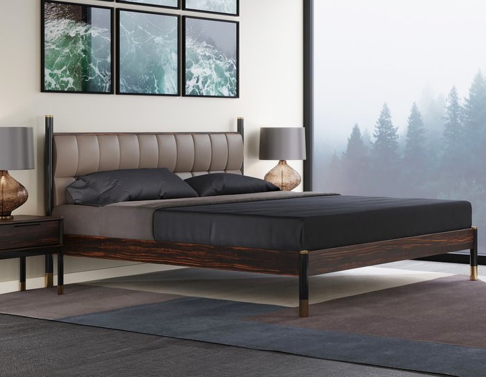 Кровать Benissa 160х200 бежево-коричневого цвета - купить Кровати для спальни по цене 99920.0