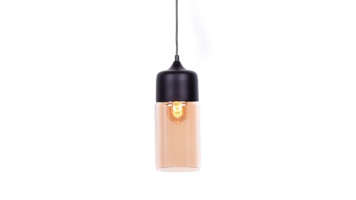 Подвесной светильник Zenia с янтарным плафоном - купить Подвесные светильники по цене 4100.0