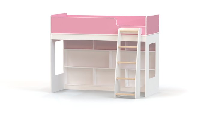 Детская кровать-чердак Ridgimmi 3.2 бело-розового цвета - купить Кровати-чердаки по цене 18044.0