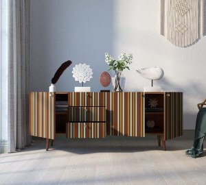 Комод Berber с тремя ящиками и дверцами 20 принт - лучшие Комоды в INMYROOM