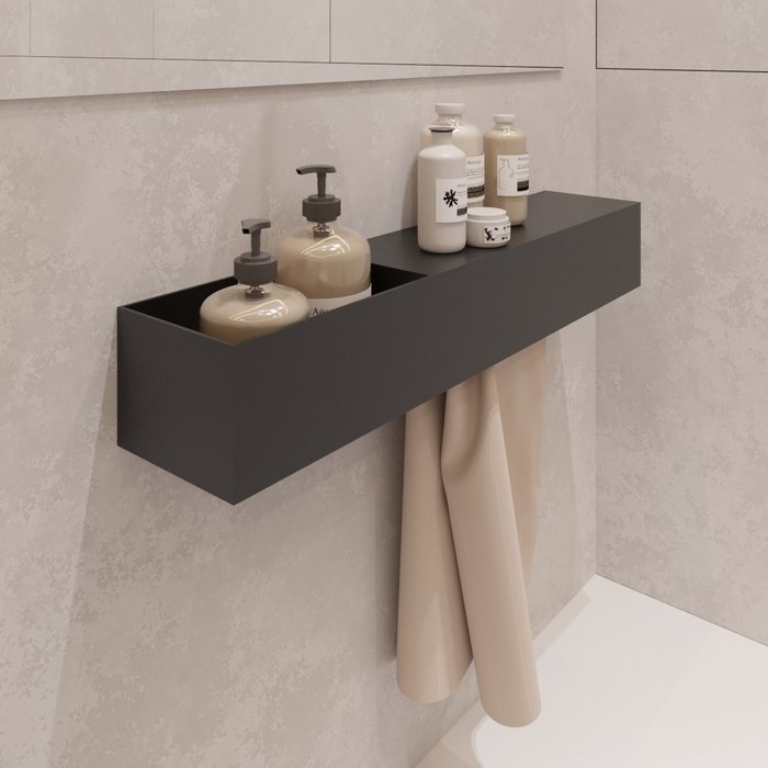 Полка для ванны Проекция XL черного цвета - купить Полки для ванной по цене 11000.0