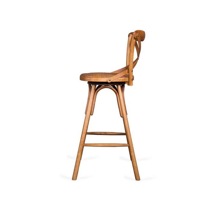 Стул барный Crosshair Swivel из массива дерева - лучшие Барные стулья в INMYROOM