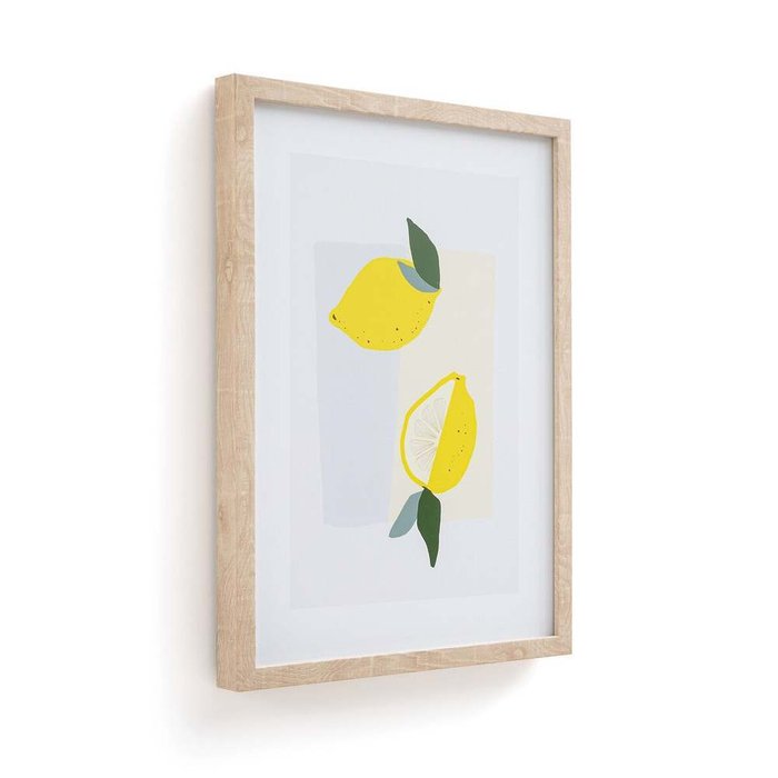 Постер с рисунком груши в рамке Boda желтого цвета - купить Принты по цене 2692.0