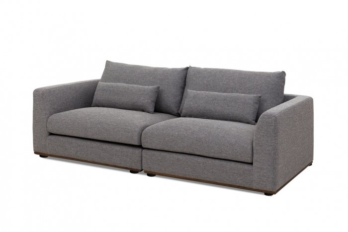 Модульный диван серого цвета - купить Прямые диваны по цене 68214.0