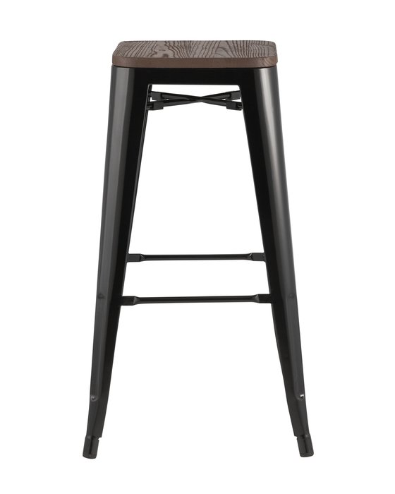 Стул барный Tolix Wood черного цвета - купить Барные стулья по цене 5406.0