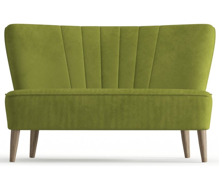 Диван из велюра Пальмира зеленого цвета - купить Прямые диваны по цене 21990.0