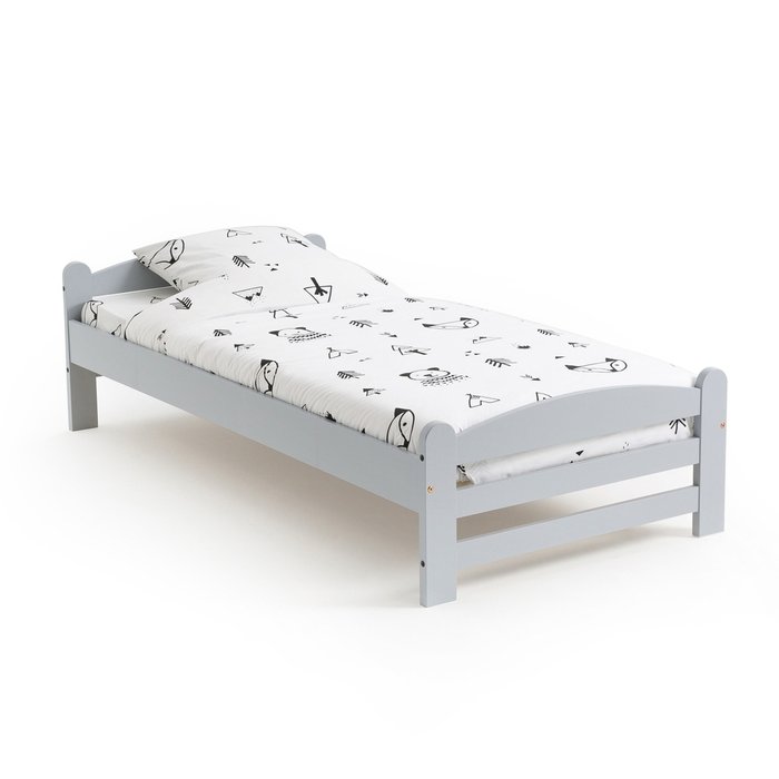 Детская кровать Loan 90x190 серого цвета - купить Одноярусные кроватки по цене 17479.0