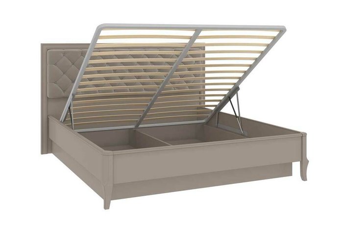 Кровать с подъемным механизмом Онтарио 180х200 серо-бежевого цвета - лучшие Кровати для спальни в INMYROOM