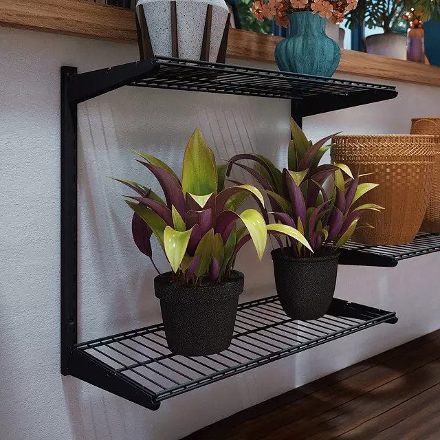 Проволочная полка 60x31 черного цвета - лучшие Комплектующие для гардеробных систем в INMYROOM Проволочная полка 60x31 черного цвета - лучшие Комплектующие для гардеробных систем в INMYROOM