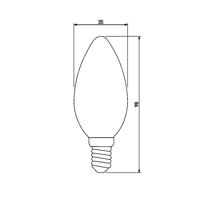 Филаментная светодиодная лампа "Свеча" С35 7W 4200K E14 (C35 прозрачный) BLE1412 Свеча F - лучшие Лампочки в INMYROOM