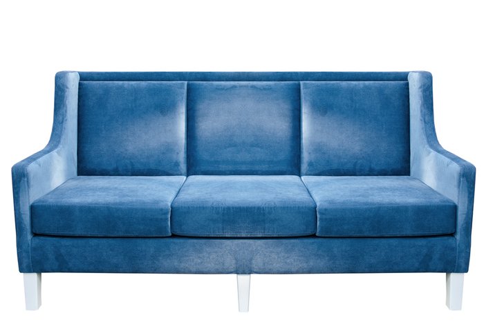 Прямой диван Cade синего цвета